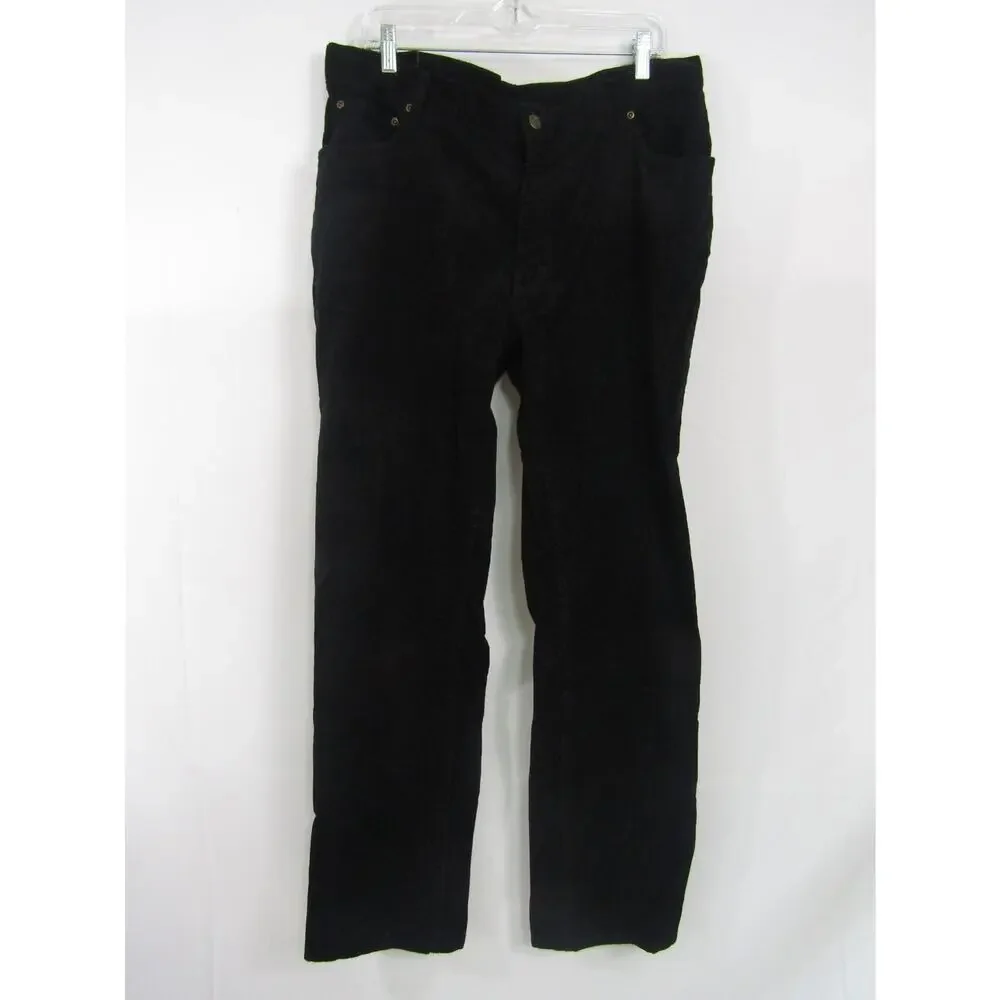 Bills Khakis Black Corduroy Pants sz 35x32 Cotton Minimalist Office Y2K 90s